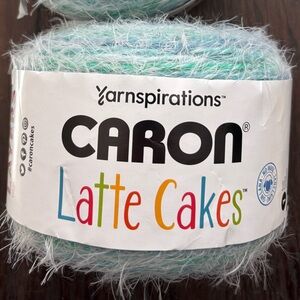 Caron Latte Cakes Yarn - Blue and White